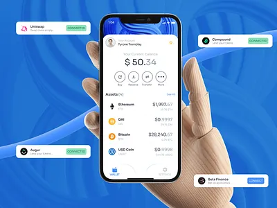 Crypto Wallet web3 concept crypto currency crypto wallet design task ui ux web3