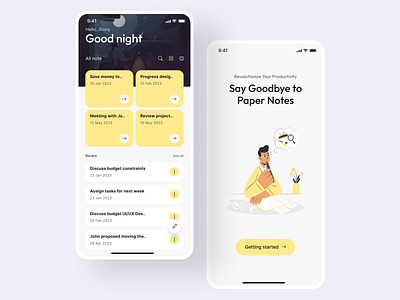Note apps concept UI book mobile note note app notebook notepad notes ui uiux ux