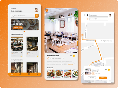 Restaurant Finder App cafe design food mobile app place restaurant restaurant finder ui design ui mobile uiux