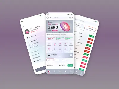 Golex Mobile App - Light Mode app crypto design ui ux