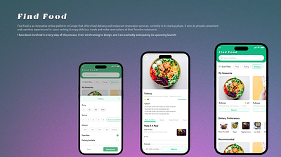 Find Food app design ui