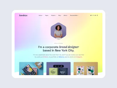 Portfolio landing page design content focused creative creative professional designer eye catching flat design freelancer interactive intuitive modern navigation parallax portfolio retina ready search engine optimization showcase sleek unique versatile website template