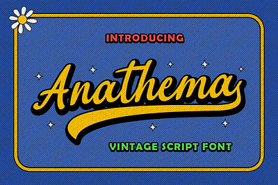 Anathema - Vintage Fonts branding display font font design fonts graphic design groovy groovy font illustration retro font type typography vector vintage font