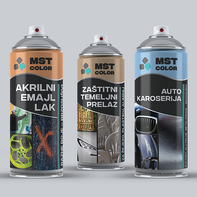MST Color Designs cans croatia design graphic design label packaging spray spray paint