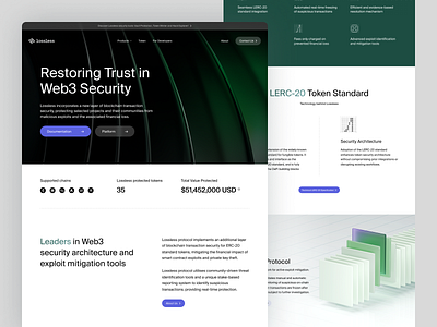 Lossless | Homepage blockchain website homepage landing minimal clean design ui user experience user interface ux wallet web design web3 website