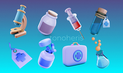 Medical device cute 3d icon graphic graphic design ui