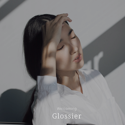 Glossier Beauty Web design branding development logo ui web