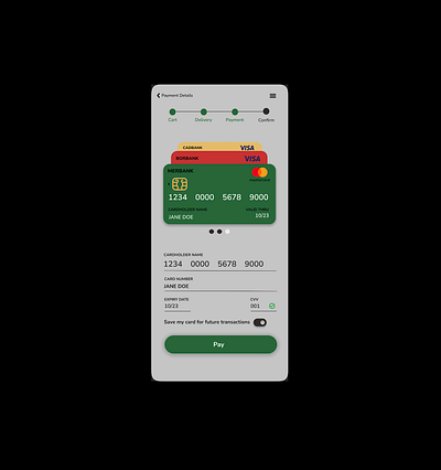 credit card #dailyui #002 app card credit card design mobile ui uiux ux