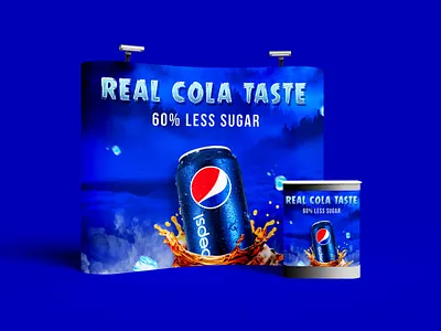 Pepsi Curved Display Banner Design advertise advertising banner advertising signage business stand banner clean curved display banner illustration logo manipulation banner marketing modern poster product product advertising product marketing promotion rollup design signage banner simple banner stand banner