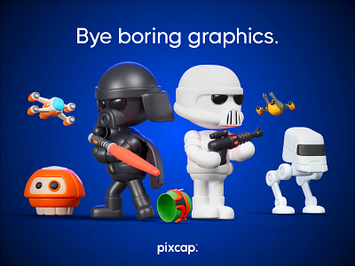 Embrace the Dark Side with Pixcap's Star Wars Day Pack 3d graphic design icons motion graphics pixcap