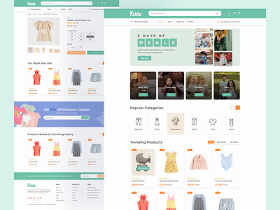 Shopping Website Design for Children app branding design ecommerce education illustration logo ui ux web