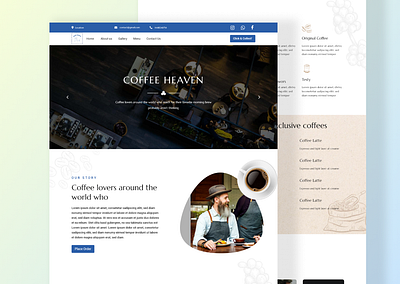 Drinking Coffee website design graphic design ui ux web design website