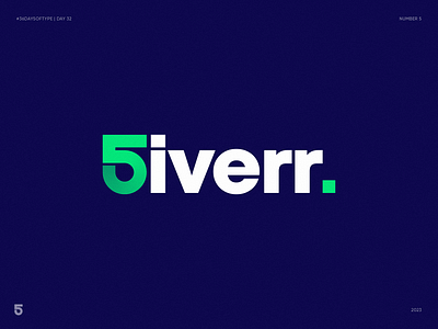 Number 5 for Fiverr. 36 Days of Type. Day 32 blockchain branding finance fintech fiver gradient icon identity lettering logo marketplace rebrand redesign saas typo typographic logo typography unused wallet wordmark