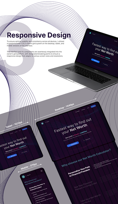 WalletHub | Responsive Design dark mode design figma fintech graphic design grid illustrator online platform platform responsive responsive design tech ui user experience ux uxui web design website