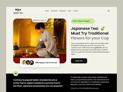 The Japan Tea Company - Landing Page creative desktop green tea header home page japan landing landing page natural tea tea landing page tea store tea website video visual web design website