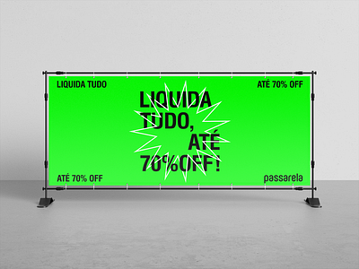 Banner Liquida Tudo — Passarela. branding design graphic design