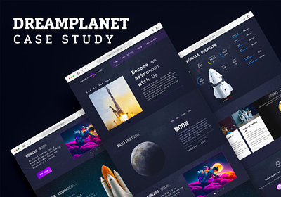 DreamPlanet Case Study 3d animation branding design graphic design motion graphics space ui space ui design space ux design ui ui design uiux ux design