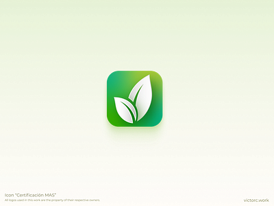 Icon for "Certificación MAS" app certification design figma green icon ios leaf logo nature