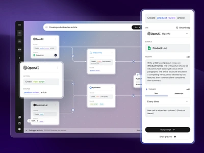 AI Flows Tool - Template Creator ai aitool board debugger design flow gradient layout parameters tasks userflow