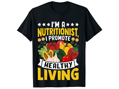 I'm A Nutritionist T- Shirt Design. branding custom shirt design custom t shirt design design graphic design illustration merch design photoshop t shirt design t shirt design t shirt design ideas tshirt design typography