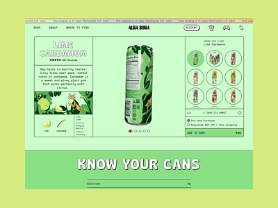 Aura Bora 3D Can Product Page 3d animation ui