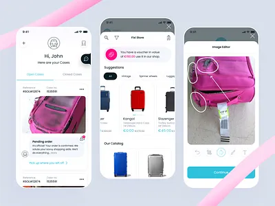Baggage Repair Service Mobile part application mobile mobile app mobile design product design ui ux uxui