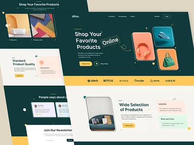 difoo. e-shop web design accessories branding e commerce e commerce website e shop website grocery shop home page landing page market website online business online market online shop website products shop website design ui ui ux ui website design website website design website landingpage