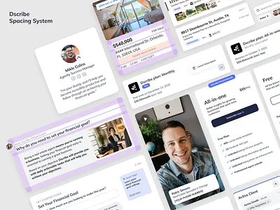 DSCRIBE - Spacing System (Real Estate) components design system designsystem ui ux web app