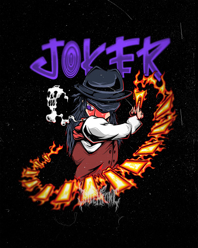 Joker T-Shirt Design anime apparel dc comic design illustration joker manga merchandise poker tee