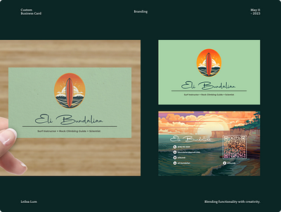 Custom Surf Business Card branding business cards