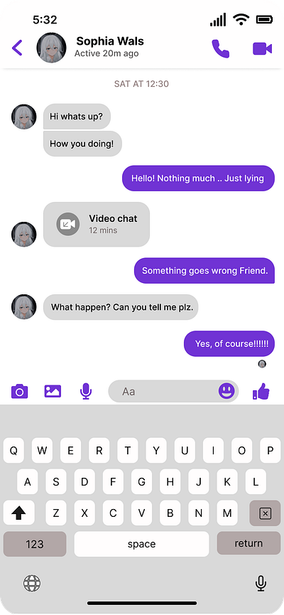 Messenger Chat UI