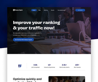 Meadu Digital Landing Page 🔥 clean figma landing page modern uiux design web design