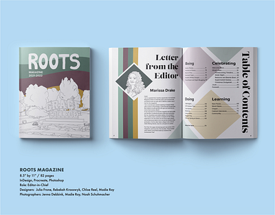 Roots Magazine - Grace College collaborative project design graphic design illustration magazine typography