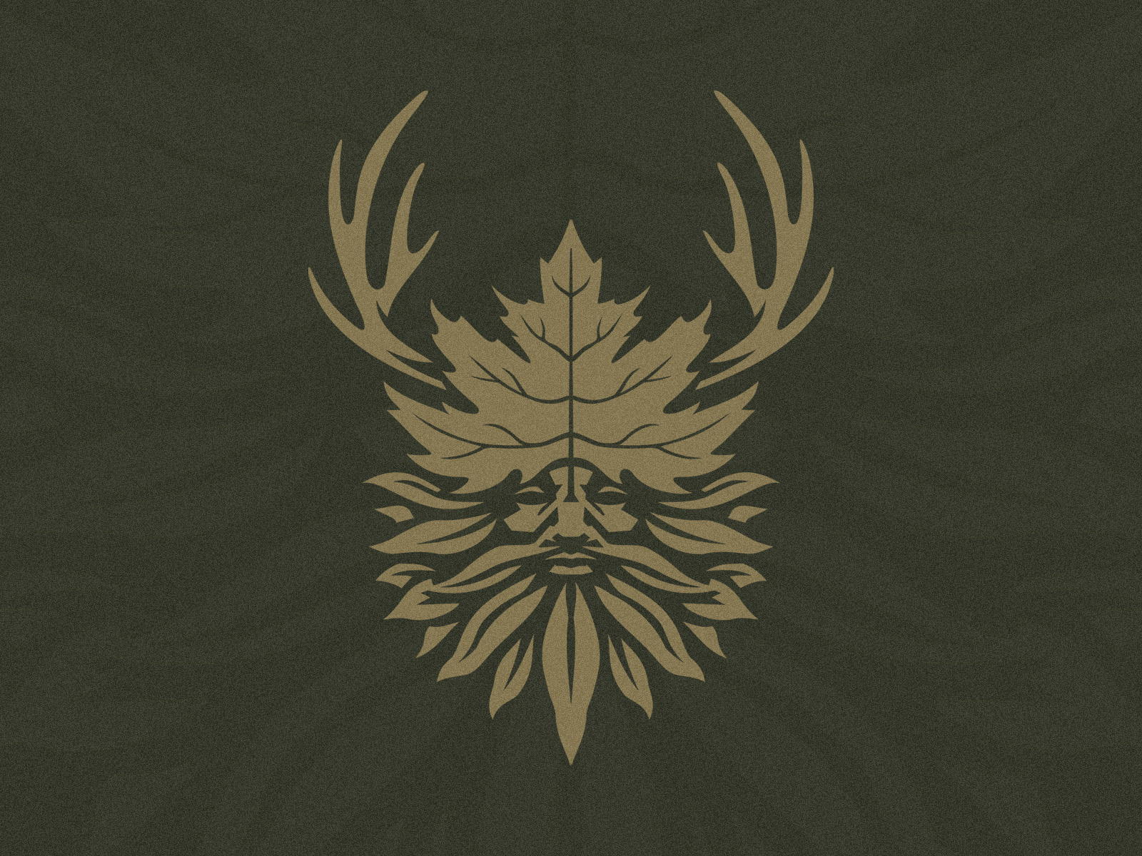 Forest Spirit bold camocreative character design face forest leaf logo mythology