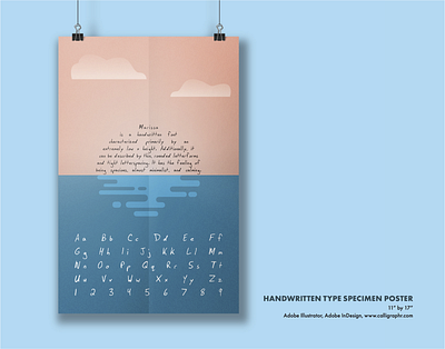 Handwritten Type Specimen Poster design graphic design illustration poster typography vector