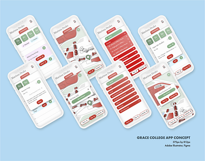 Grace College App Concept branding case study design illustration mobile app ui ux