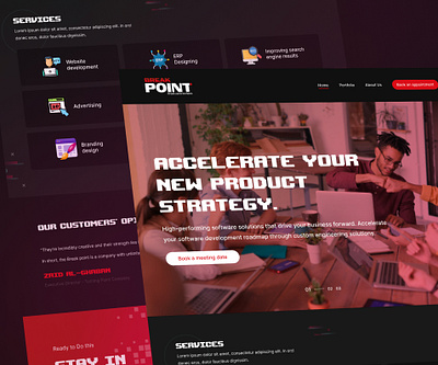 BreakPoint Agency Landing Page Desig🔥 agency design landing page design modern software agency ui ui design ux ux design webdesign