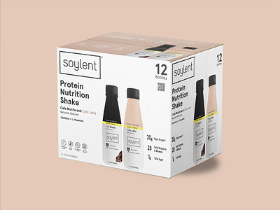 Protein Drink Box Design beverage graphic design mock up packaging