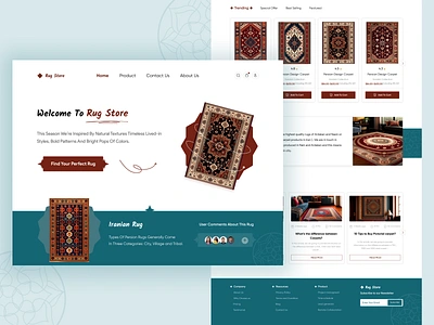 Persian rug ecommerce landing page ai app art branding carpet classic clean design ecommerce figma historic landingpage rug traditional ui ux ux figma