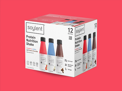 Protein Drink Box Design beverage graphic design health mock up