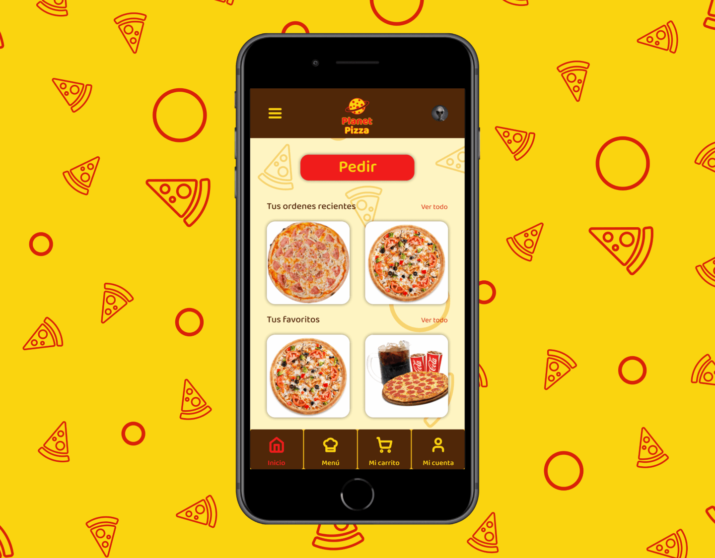 Planet Pizza App app branding delivery app design design app figma food app graphic design logo motion graphics pizza ui ux vector