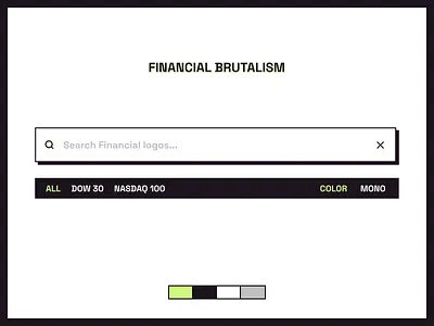 Brutalist Text Input finance ui ux element