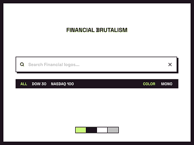 Brutalist Text Input finance ui ux element