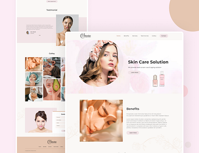 Beauty Website beauty website cosmetics website design landing page makeup ui ui design web design website website design