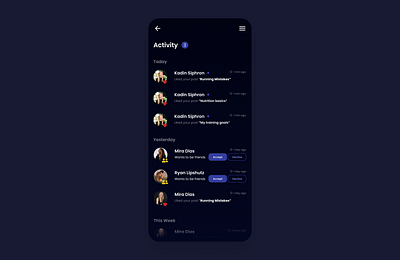 Activity Feed 047 activity activity feed activityfeed challenge daily ui 047 dailyui dailyui047 design feed mockup socialnetwork ui uiux