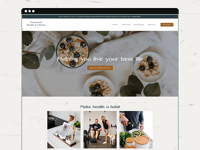 Functional Health & Fitness with Alix Website branding branding design design identity web design web development