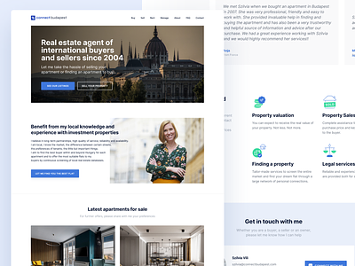 Connect Budapest website budapest city homepage icons landing minimal minimal clean design property real estate ui ui design user experience user interface ux web design website