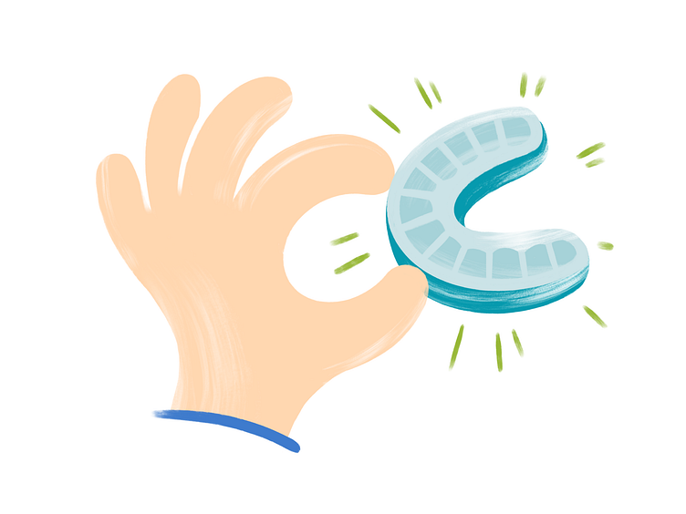 Antisnoring braces illustration by mauash for BRDN on Dribbble