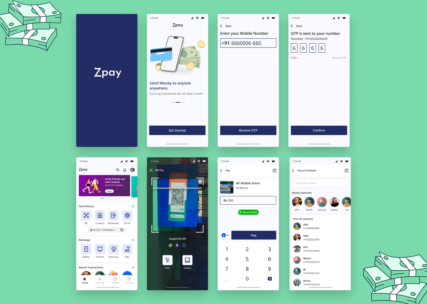 Zpay - A payments app by Arup Kumar Behera on Dribbble