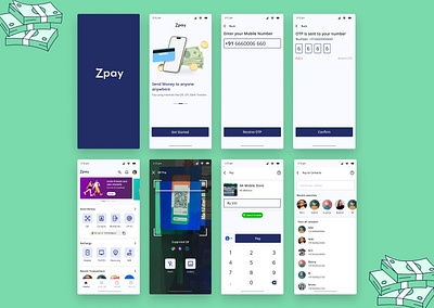 Zpay - A payments app app design ui